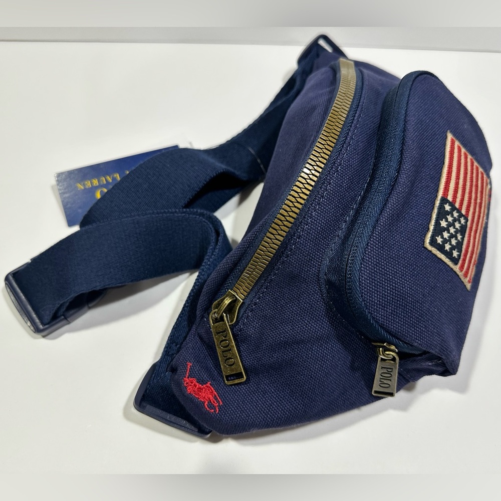 Polo by Ralph Lauren Blue Belt Bag with Flag Details - Picture 15 of 16